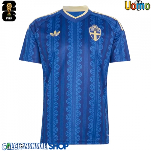 Maglie da calcio Svezia Seconda Maglia Mondiali 2026  Manica Corta